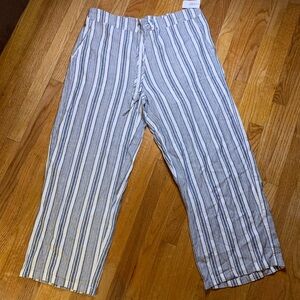 Plus Size Westport Linen blend, striped pants